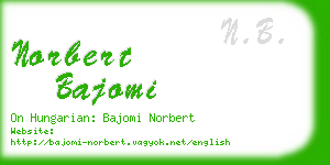 norbert bajomi business card